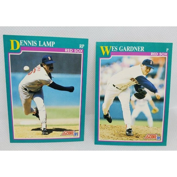 Vintage 1991 Red Sox Baseball Card Bundle - Lot of 6 Score Original Card - Picture 7 of 8